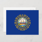 De vlag van New Hampshire Briefkaart (Voorkant / Achterkant)