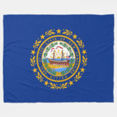 De vlag van New Hampshire Fleece Deken (Voorkant (Horizontaal))