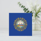 De vlag van New Hampshire Kaart (Staand voorkant)