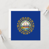 De vlag van New Hampshire Kaart (Voorkant / Achterkant in situ)