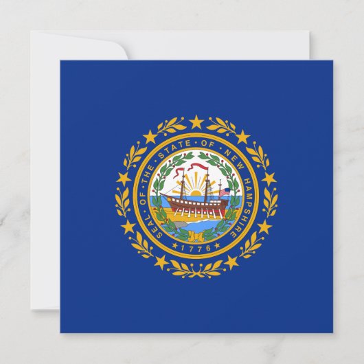 De vlag van New Hampshire Kaart (Voorkant)