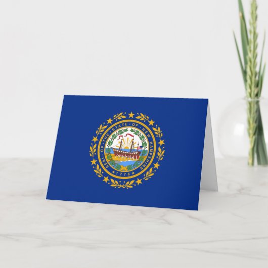 De vlag van New Hampshire Kaart (Voorkant)