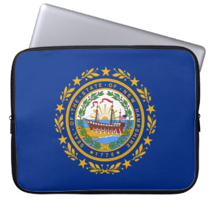 De vlag van New Hampshire Laptop Sleeve