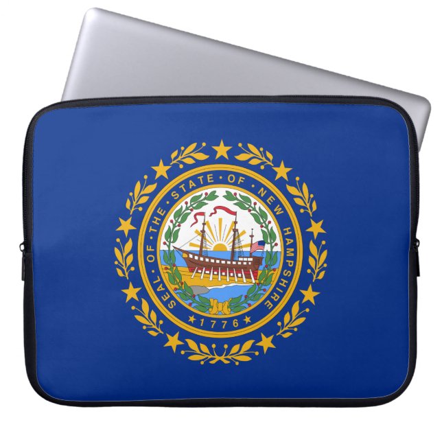 De vlag van New Hampshire Laptop Sleeve (Voorkant)