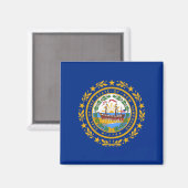 De vlag van New Hampshire Magneet (Voorkant / Achterkant)