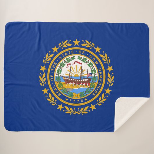 De vlag van New Hampshire Sherpa Deken (Voorkant (horizontaal))