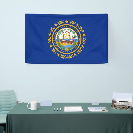 De vlag van New Hampshire Spandoek (Beurs)