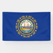 De vlag van New Hampshire Spandoek (Horizontaal)