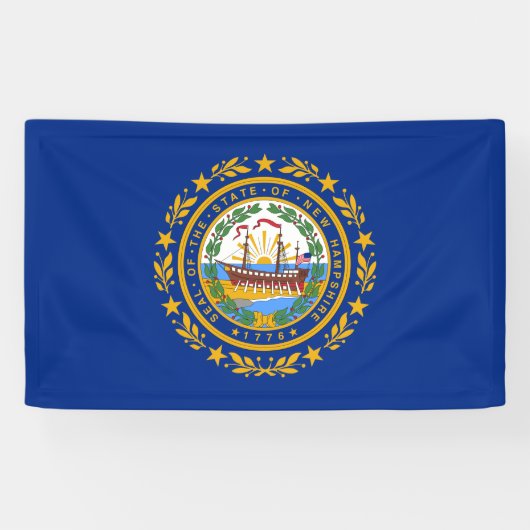 De vlag van New Hampshire Spandoek (Horizontaal)