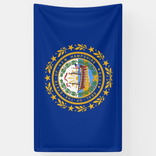 De vlag van New Hampshire Spandoek (Verticaal)