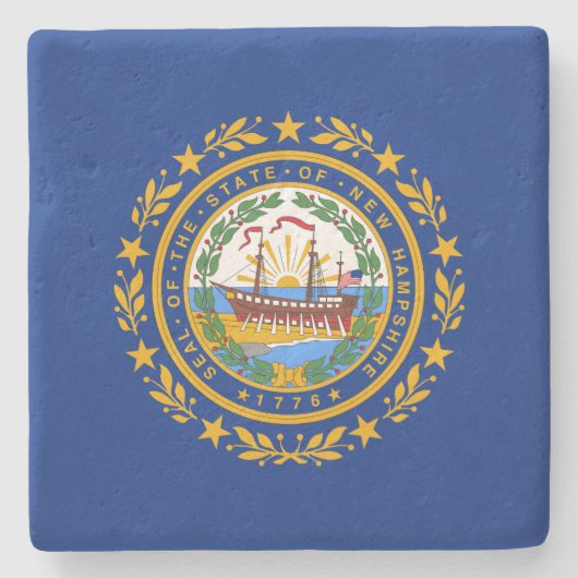 De vlag van New Hampshire Stenen Onderzetter (Voorkant)