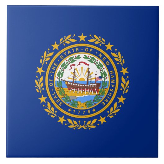 De vlag van New Hampshire Tegeltje (Voorkant)