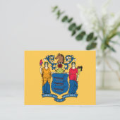 De vlag van New Jersey Briefkaart (Staand voorkant)