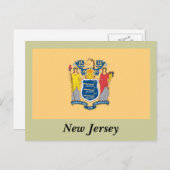 De vlag van New Jersey Briefkaart (Voorkant / Achterkant)