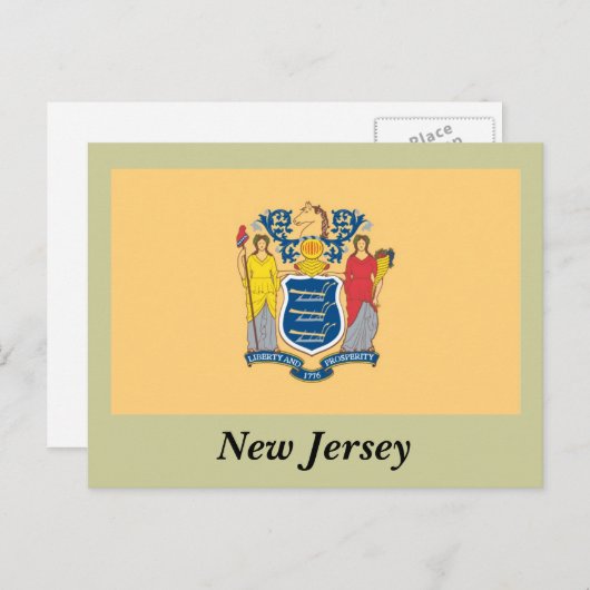 De vlag van New Jersey Briefkaart (Voorkant / Achterkant)