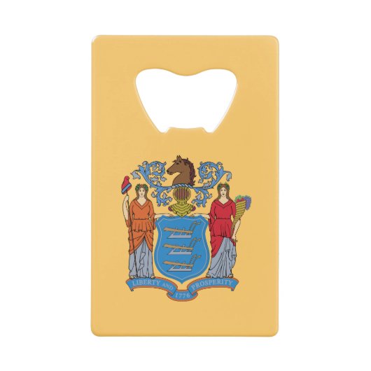 De vlag van New Jersey Creditkaart Flessenopener (Voorkant)