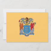 De vlag van New Jersey, de vlag van de bruiloft va Kaart (Achterkant)