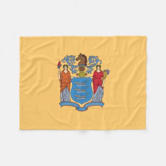 De vlag van New Jersey Fleece Deken (Voorkant (Horizontaal))