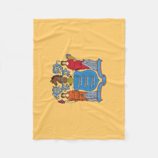 De vlag van New Jersey Fleece Deken (Voorkant)