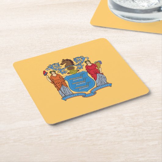 De vlag van New Jersey Kartonnen Onderzetters (Schuin)