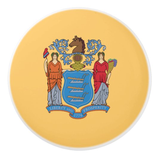 De vlag van New Jersey Keramische Knop (Voorkant)