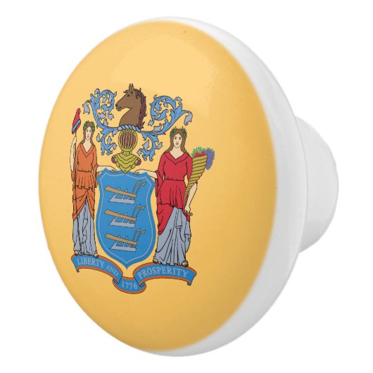 De vlag van New Jersey Keramische Knop (Rechts)