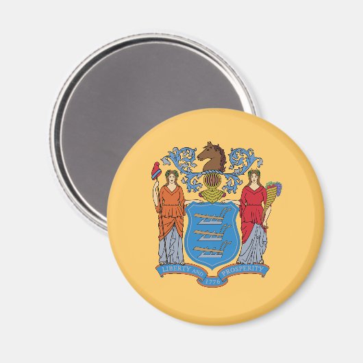 De vlag van New Jersey Magneet (Voorkant / Achterkant)
