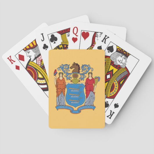De vlag van New Jersey Pokerkaarten (Achterkant)