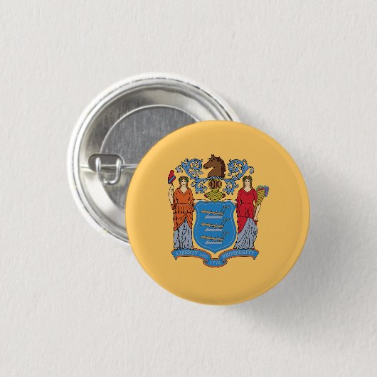 De vlag van New Jersey Ronde Button 3,2 Cm (Voorkant /achterkant)