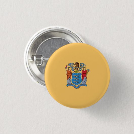 De vlag van New Jersey Ronde Button 3,2 Cm (Voorkant /achterkant)