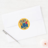 De vlag van New Jersey Ronde Sticker (Envelop)