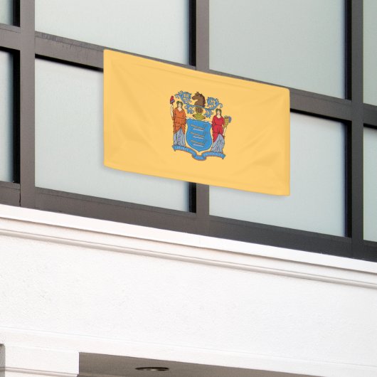 De vlag van New Jersey Spandoek (Buitenkant Gebouw)
