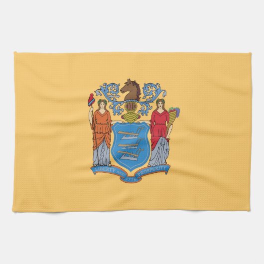 De vlag van New Jersey Theedoek (Horizontaal)