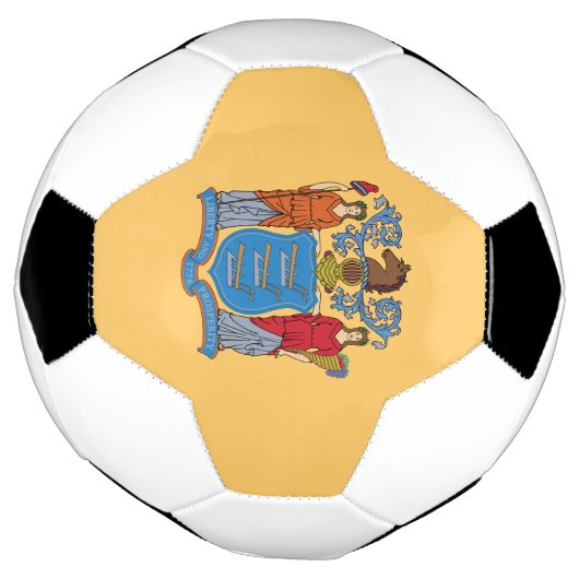 De vlag van New Jersey Voetbal (Gedraaid)