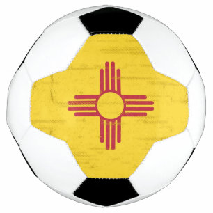 De Vlag van New Mexico grunge. Vlag van New Mexico Voetbal