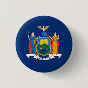 De vlag van New York, New Yorker Ronde Button 3,2 Cm