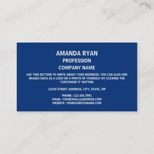 De vlag van New York, New Yorker Visitekaartje (Achterkant)