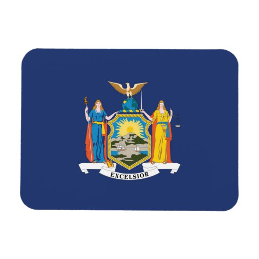 De vlag van New York, Verenigde Staten van Amerika Magneet (Horizontaal)