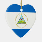 De vlag van Nicaragua - Latijns-Amerika Keramisch Ornament (Rechts)