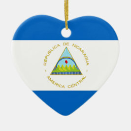 De vlag van Nicaragua - Latijns-Amerika Keramisch Ornament