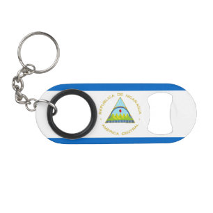 De vlag van Nicaragua - Latijns-Amerika Mini Flessenopener