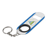 De vlag van Nicaragua - Latijns-Amerika Mini Flessenopener (Voorkant Gekanteld)