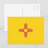 De vlag van Nieuw-Mexico, Verenigde Staten van Ame Briefkaart (Voorkant / Achterkant)