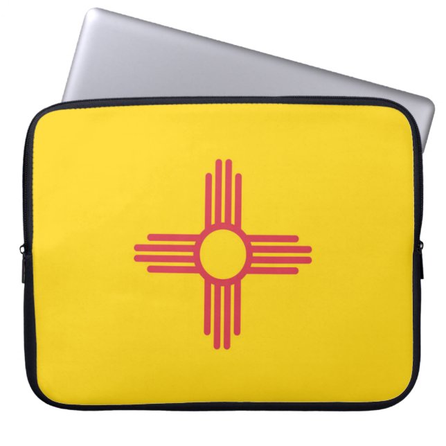 De vlag van Nieuw-Mexico, Verenigde Staten van Ame Laptop Sleeve (Voorkant)