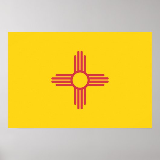 De vlag van Nieuw-Mexico, Verenigde Staten van Ame Poster (Voorkant)
