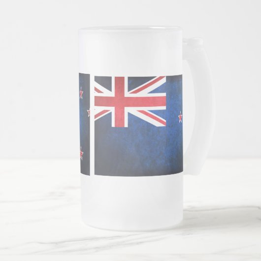 De vlag van Nieuw-Zeeland; Matglas Bierpul (Voorkant rechts)