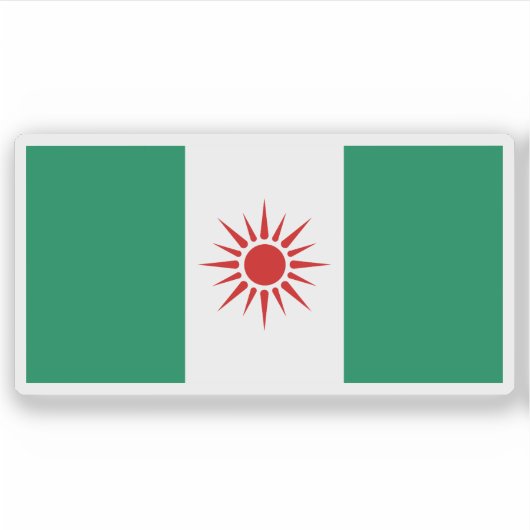De vlag van Nigeria (oorspronkelijk voorstel) Sticker (Voorkant)