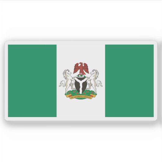 De vlag van Nigeria (staat) Sticker (Voorkant)