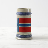 De vlag van Noorwegen Bierpul (Center)