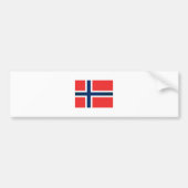 De vlag van Noorwegen Bumpersticker (Voorkant)